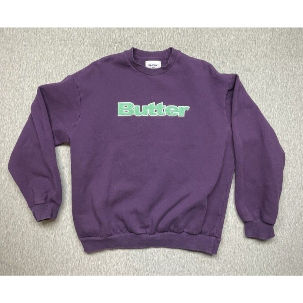 Butter Goods Crewneck Mens  SIZE MEDIUM Sweatshirt PURPLE